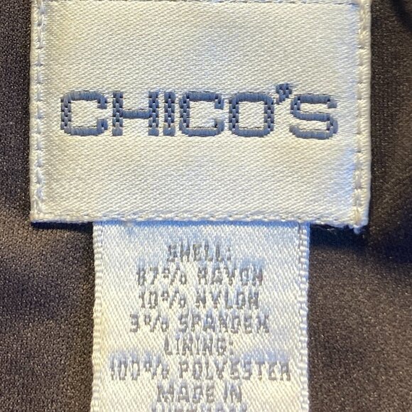 Chico's SZ S  Chocolate brown print Moto Jacket Wardrobe Staple Classic Chic - Picture 6 of 9